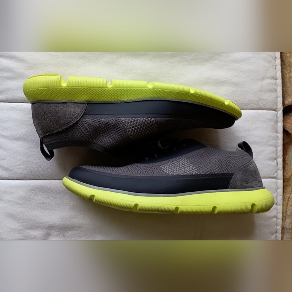 Cole Haan 2.zerogrand stitchlite water resistant wingtip Ironstone Neon Green 11 - Picture 3 of 8